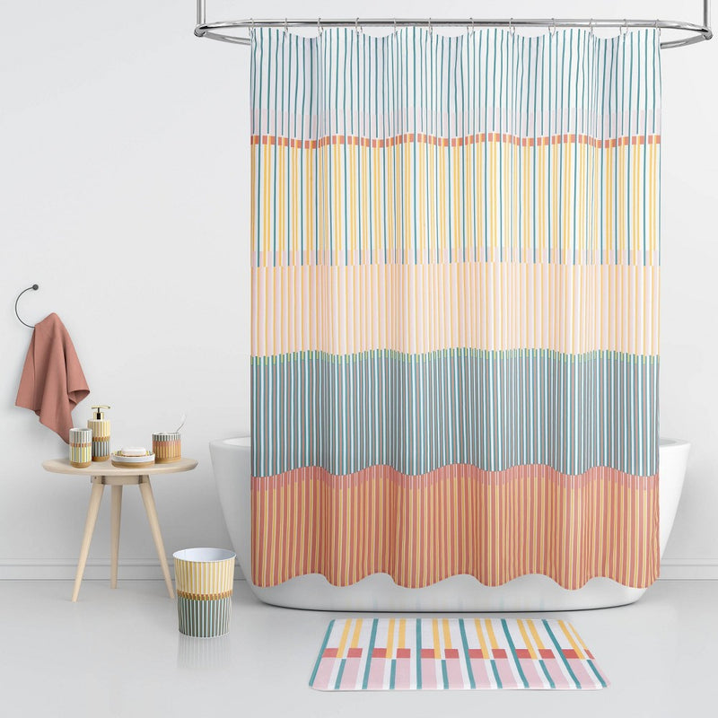Market Stripe Shower Curtain - Allure Home Creations