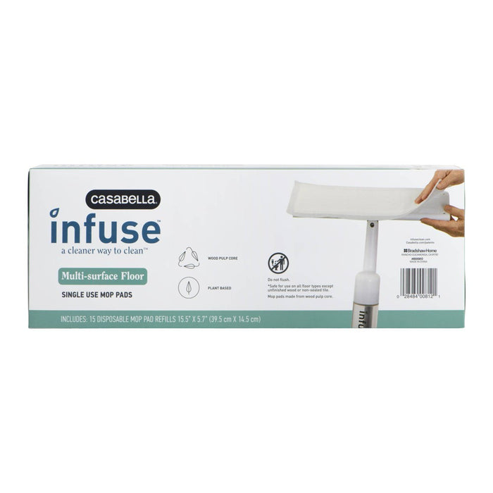 Casabella Infuse Disposable Mop Refill Pad - 15ct
