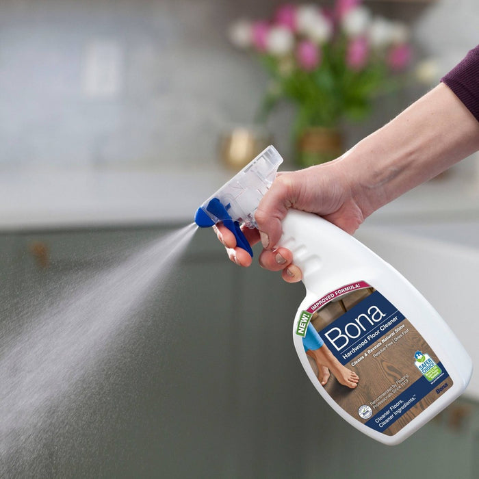 Bona Cleaning Products Wood Cleaner Spray + Mop Multi Purpose Floor Cleaner - Unscented - 32oz