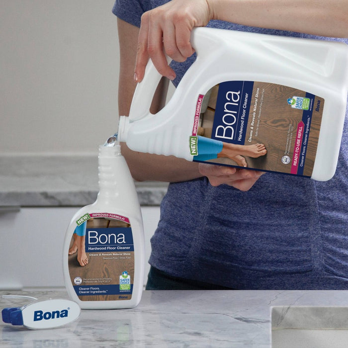 Bona Cleaning Products Wood Cleaner Spray + Mop Multi Purpose Floor Cleaner - Unscented - 32oz