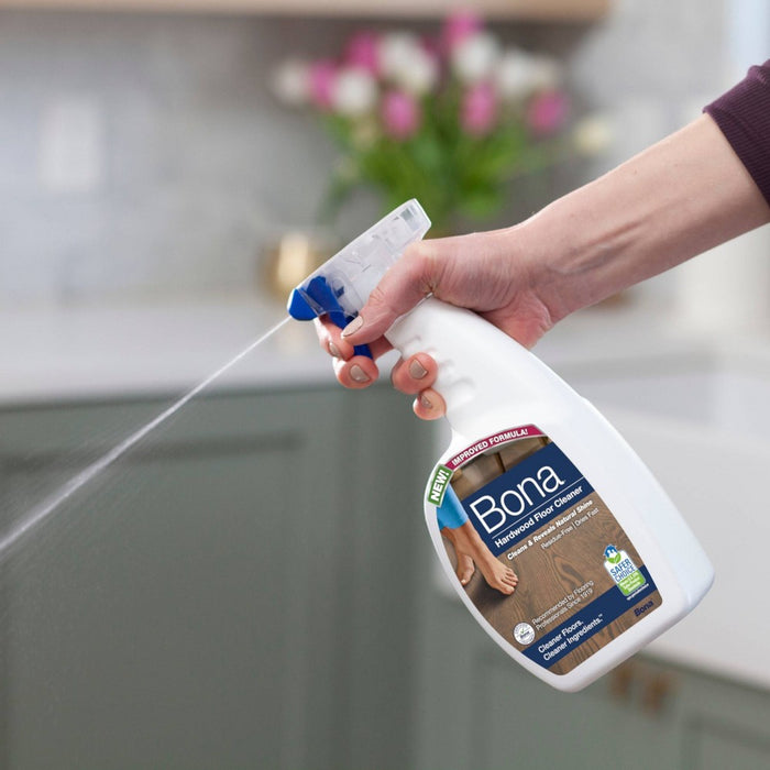 Bona Cleaning Products Wood Cleaner Spray + Mop Multi Purpose Floor Cleaner - Unscented - 32oz