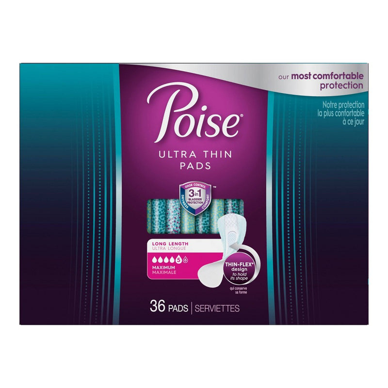 Poise Ultra Thin Postpartum Incontinence Pads - Maximum Absorbency - Long - 36ct