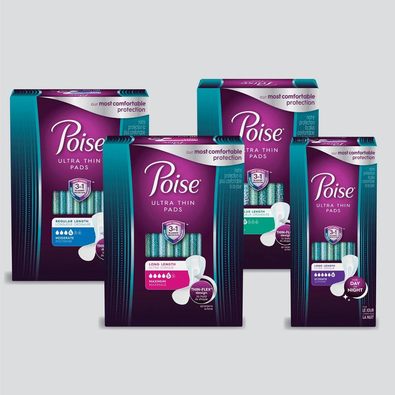 Poise Ultra Thin Postpartum Incontinence Pads - Maximum Absorbency - Long - 36ct