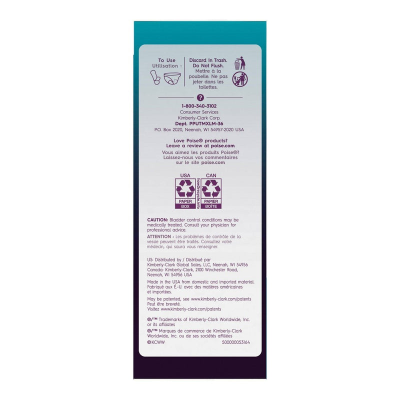 Poise Ultra Thin Postpartum Incontinence Pads - Maximum Absorbency - Long - 36ct