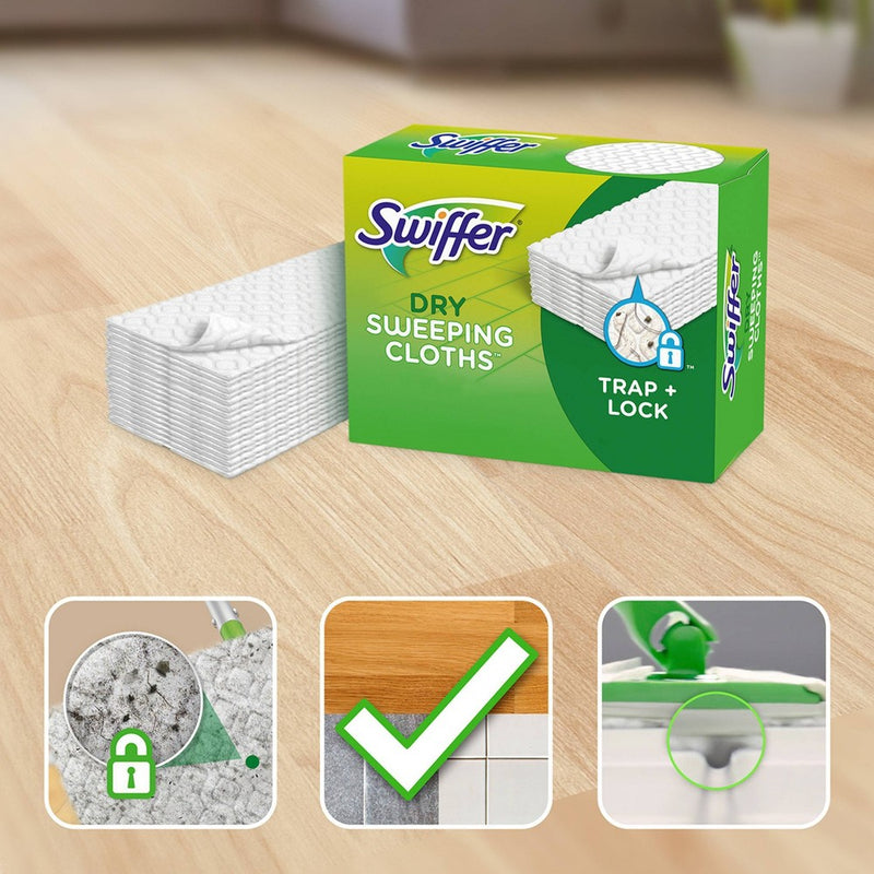 Swiffer Sweeper Heavy Duty Multi-Surface Dry Cloth Refills for Floor Sweeping and Cleaning - 20ct