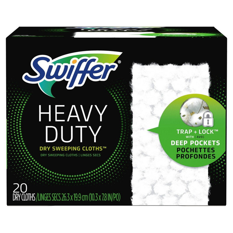 Swiffer Sweeper Heavy Duty Multi-Surface Dry Cloth Refills for Floor Sweeping and Cleaning - 20ct