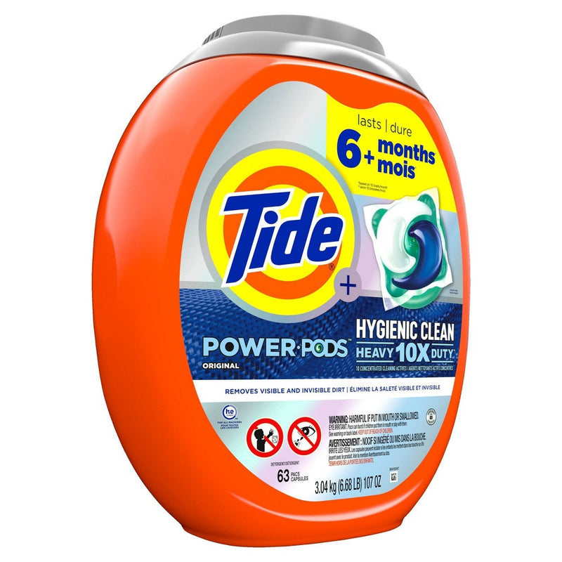 Tide Hygienic Clean Heavy Duty Power Pods Laundry Detergent Pacs - Original - 107oz/63ct