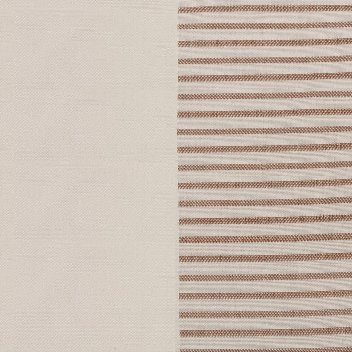 1pc 50"x84" Blackout Woven Stripe Border Window Curtain Panel Brown - Threshold™