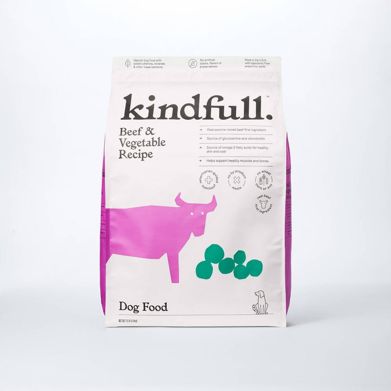 Beef and Vegetable Recipe Dry Dog Food - 13lbs - Kindfull™