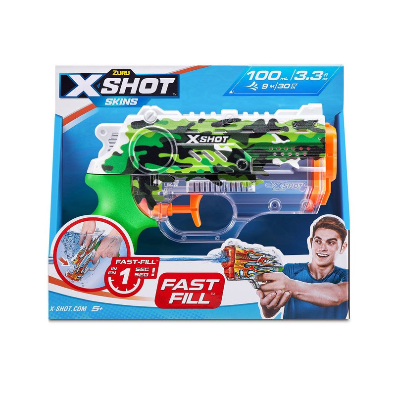 X-Shot Water Fast-Fill Skins Nano Water Blaster Toy - Jungle Camo by ZURU
