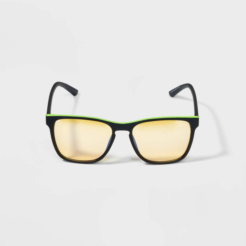 Kids' Gaming Blue Light Square Glasses - Cat & Jack™ Black