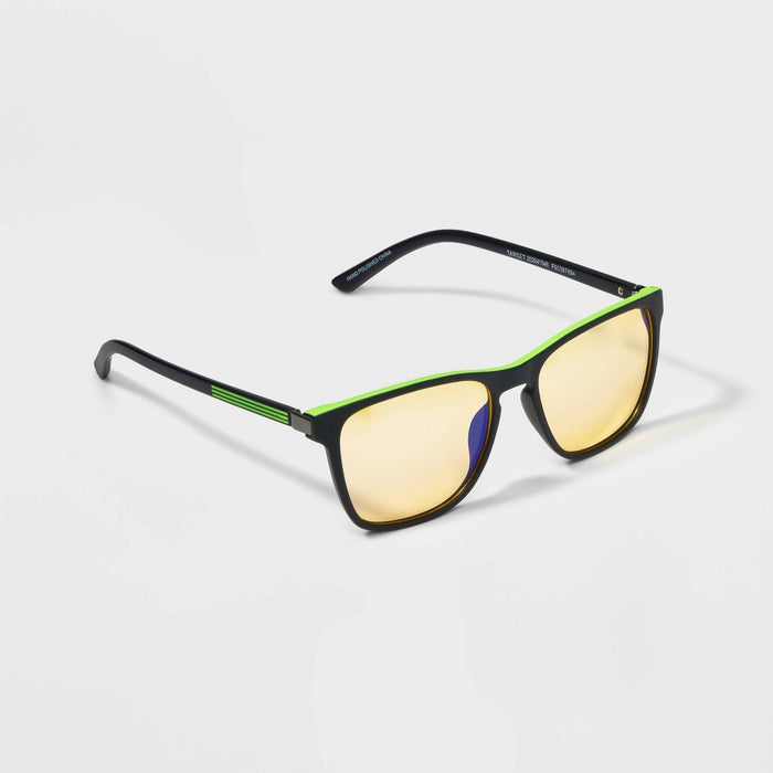 Kids' Gaming Blue Light Square Glasses - Cat & Jack™ Black