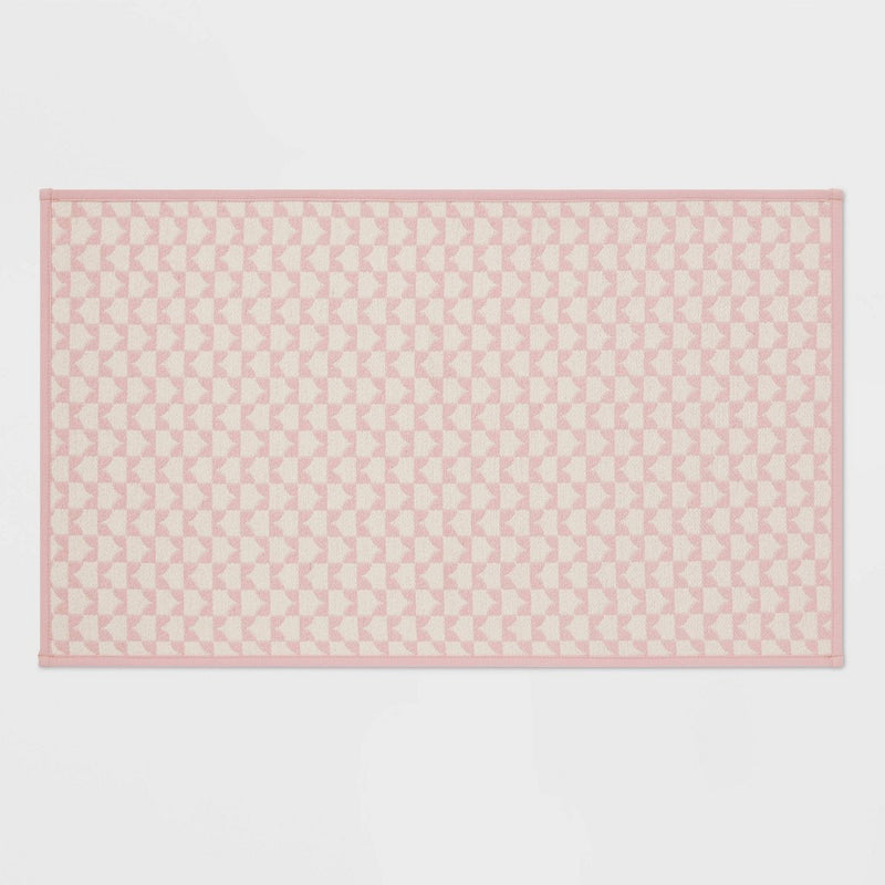 34" x 20" Geo Kitchen Rug Pink - Threshold™