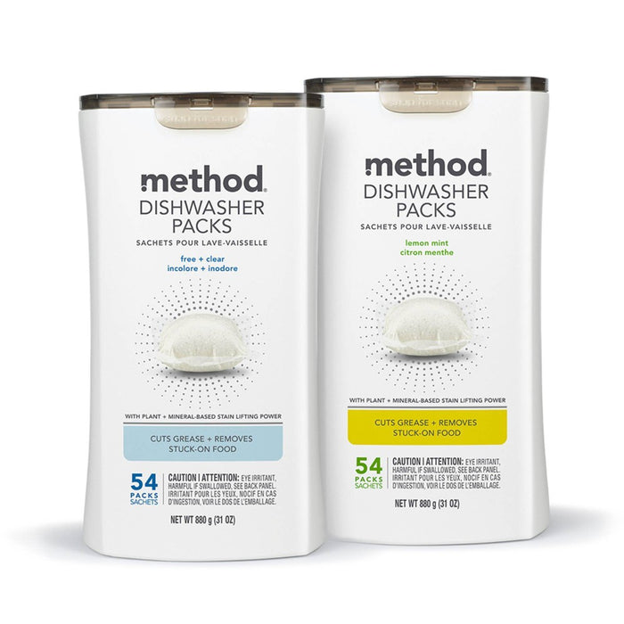 Method Dishwasher Packs Free + Clear - 54ct