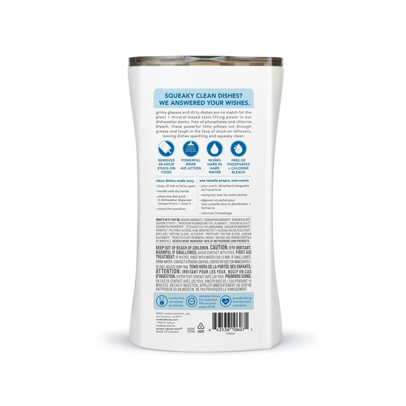 Method Dishwasher Packs Free + Clear - 54ct