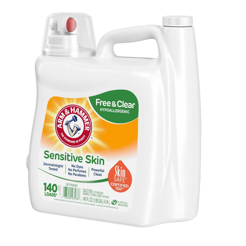 Arm & Hammer Sensitive Liquid Laundry Detergent - Free & Clear - 189 fl oz