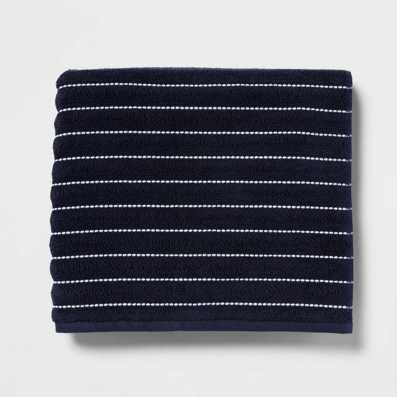 Performance Striped Bath Towel Navy - Threshold™