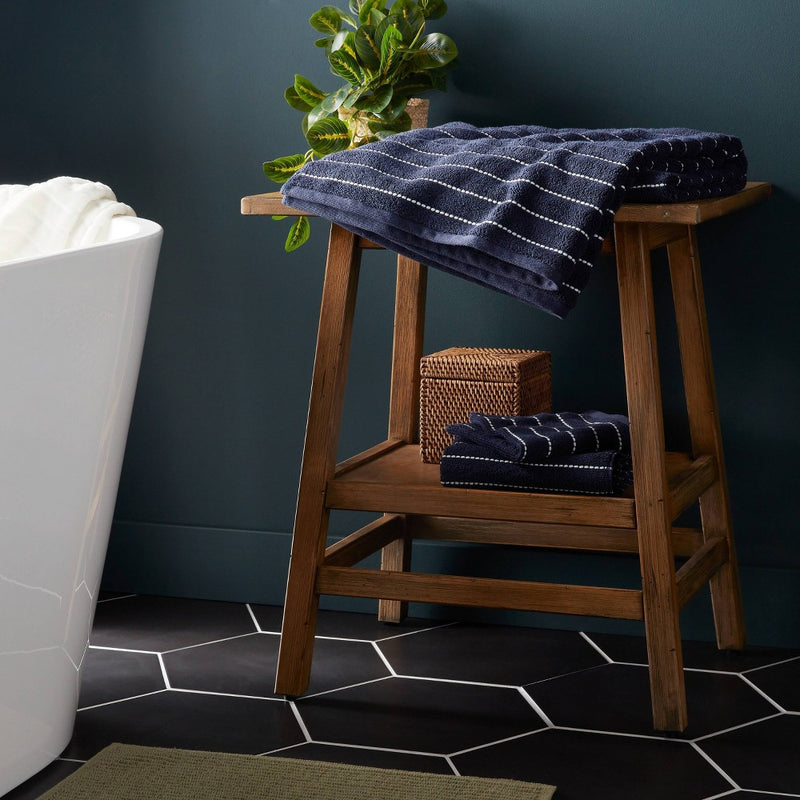 Performance Striped Bath Towel Navy - Threshold™