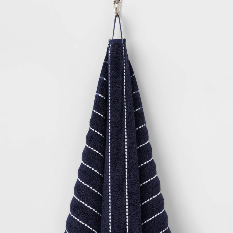 Performance Striped Bath Towel Navy - Threshold™