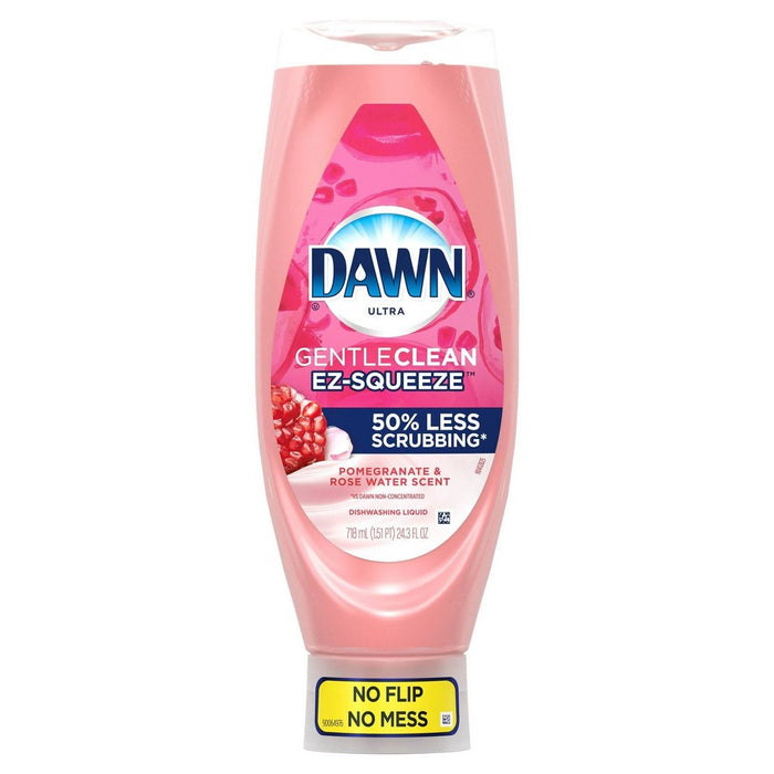 Dawn Gentle Clean EZ-Squeeze Dishwashing Liquid Dish Soap - Pomegranate & Rose Water - 24.3 fl oz