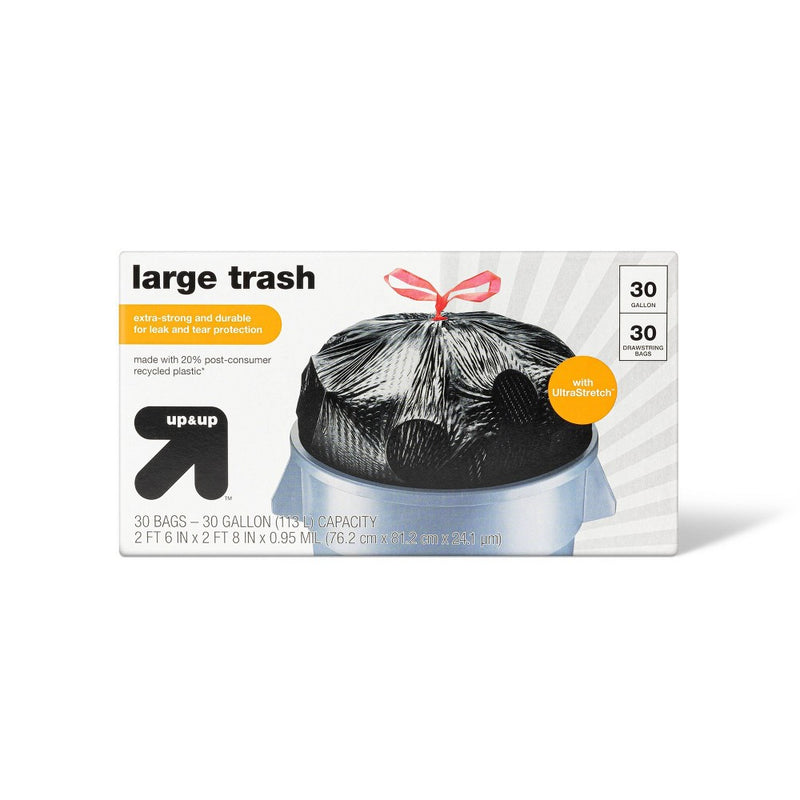 Large Drawstring Trash Bags - 30 Gallon/30ct - up & up™