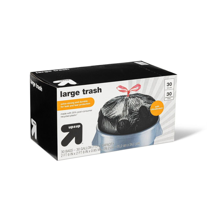 Large Drawstring Trash Bags - 30 Gallon/30ct - up & up™
