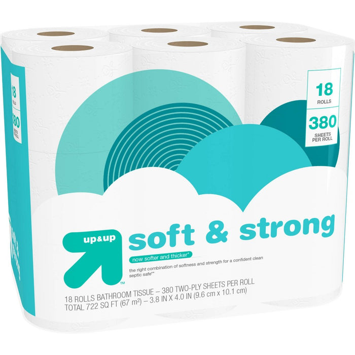 Soft & Strong Toilet Paper - 18 Mega Rolls - up & up™013100302271013100302271