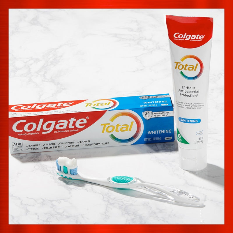 Colgate Total Travel Size Whitening Paste Toothpaste - Trial Size - 1.4oz