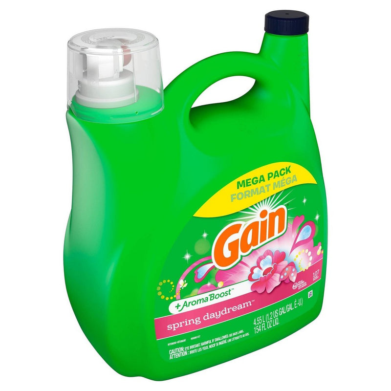 Gain + Aroma Boost Spring Daydream Scent HE Compatible Liquid Laundry Detergent - 154 fl oz