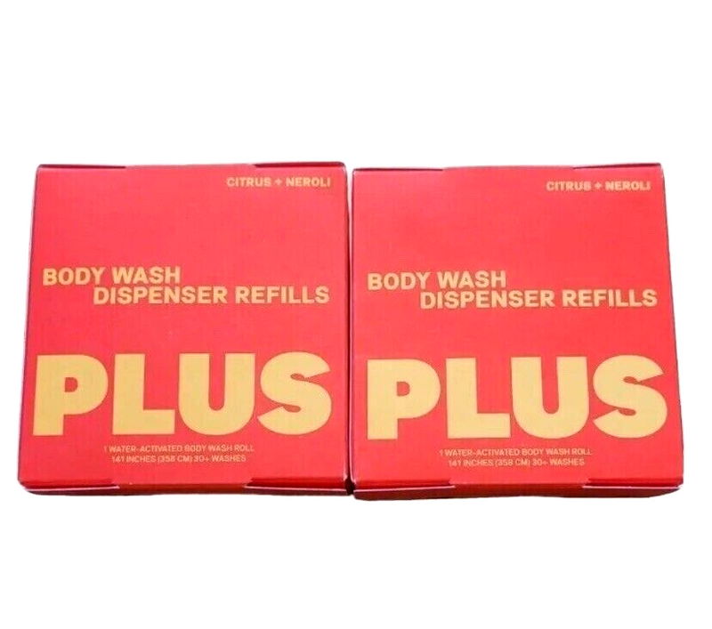 LOT OF 2 - PLUS Summer Body Wash Dispenser Refill Pack - 0.9oz