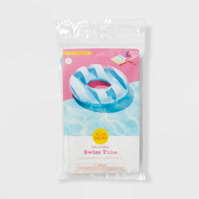 Kids' Cabana 31" Tube Blue/White Striped - Sun Squad™