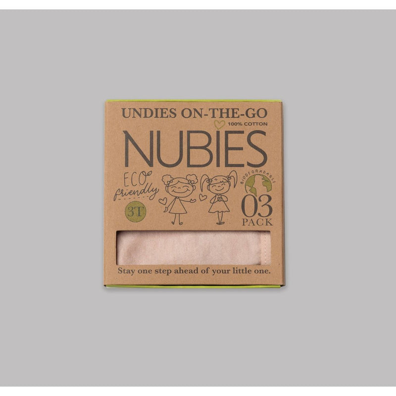 Nubies Essentials Toddler Girls' 3pk Briefs - Tan 3T