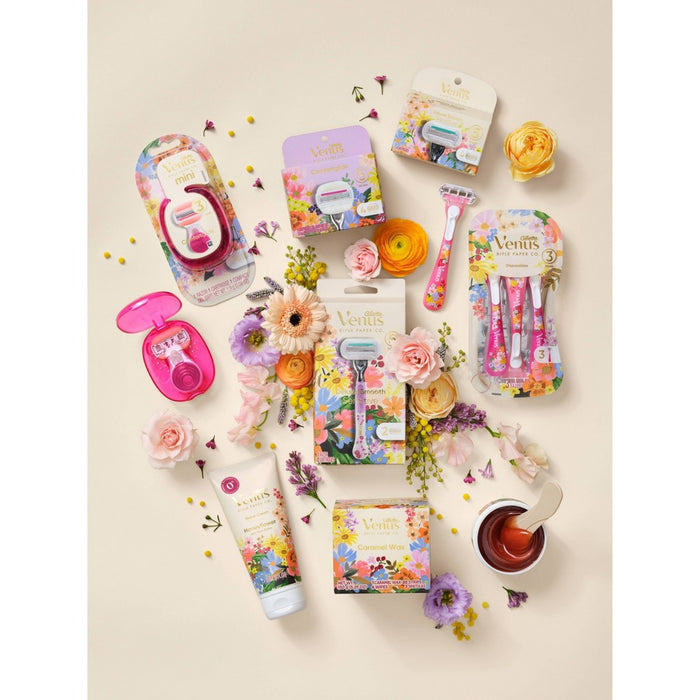 Rifle Paper Co. + Venus Deluxe Smooth Sensitive Razor + 2 Refills