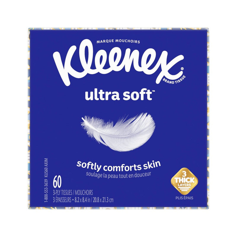 Kleenex Ultra Soft 3-Ply Facial Tissue - 60ct