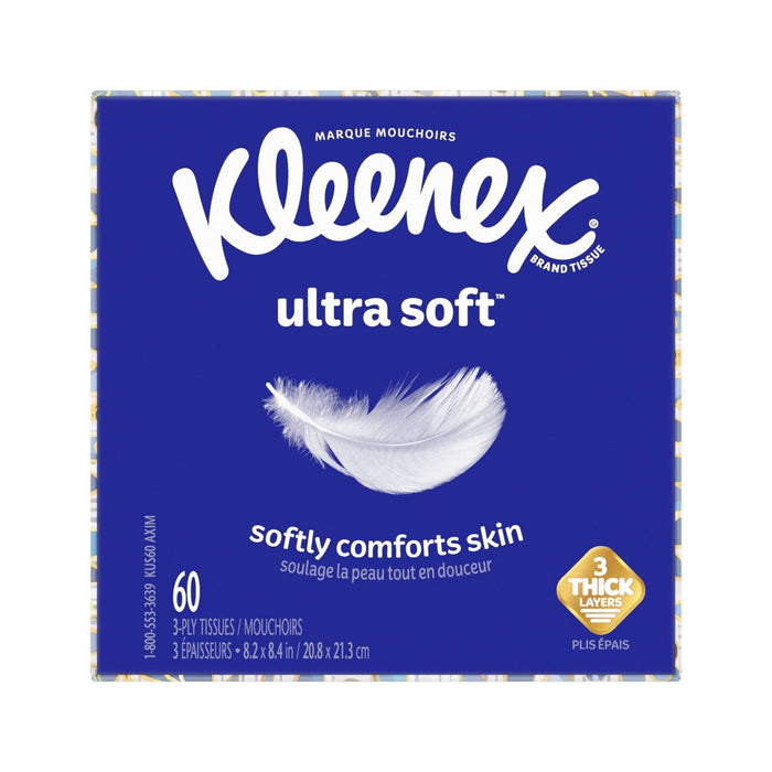 Kleenex Ultra Soft 3-Ply Facial Tissue - 60ct