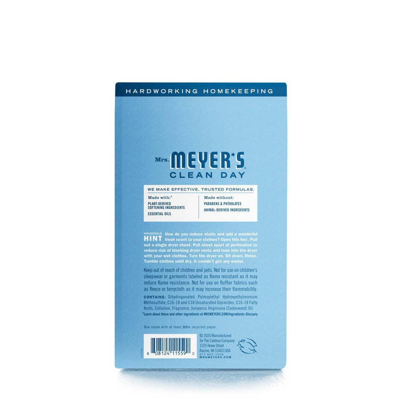 Mrs. Meyer's Clean Day Dryer Sheets - Rain Water - 80ct