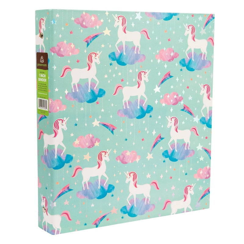 175 Sheet 1" Ring Binder Unicorns - Greenroom