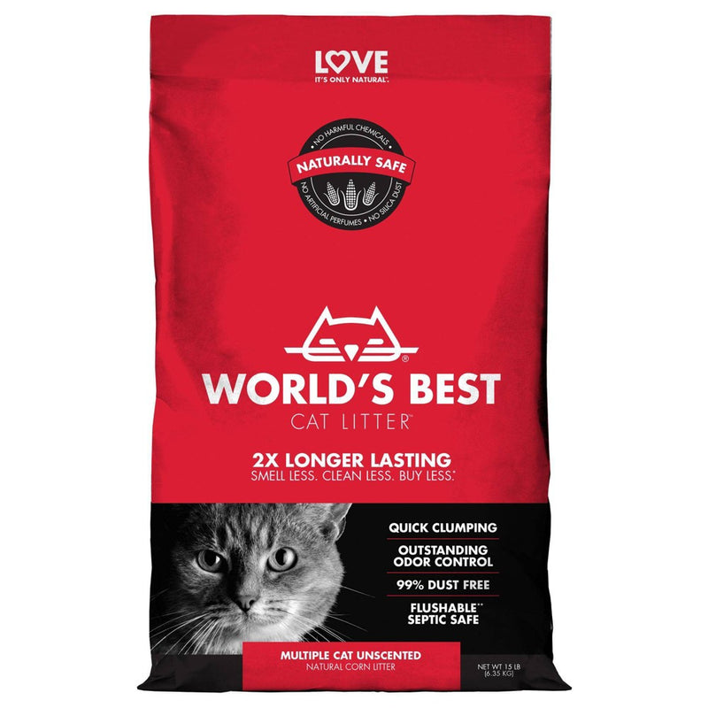 World's Best Cat Litter- Multiple Cat Formula - 15lbs (LOCAL PICKUP ONLY)