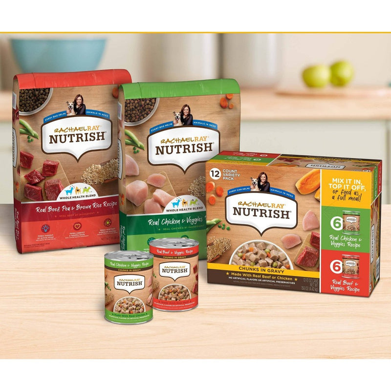 Rachael Ray Nutrish Real Beef, Pea & Brown Rice Recipe Adult Super Premium Dry Dog Food - 6lbs6