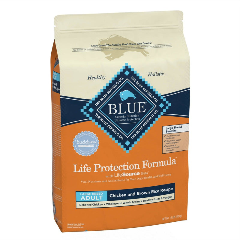 Blue Buffalo Life Protection Formula Natural Adult Large Breed Dry Dog Food with Chicken and Brown Rice - 15lbs (LOCAL PICKUP ONLY)