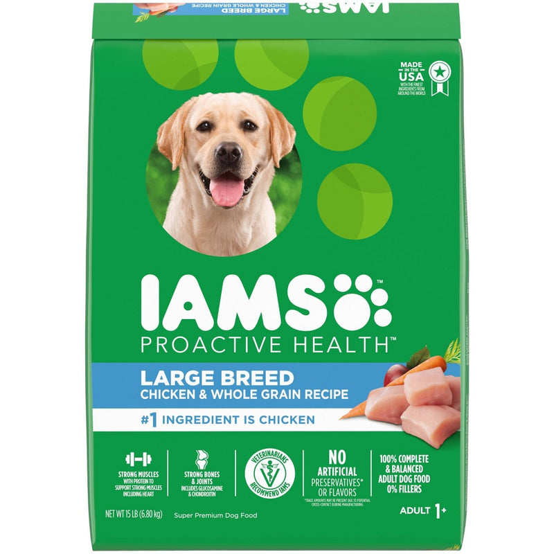 IAMS Proactive Health High Protein Chicken & Whole Grains Recipe Large Breed Adult Premium Dry Dog Food - 15lbs (LOCAL PICKUP ONLY)
