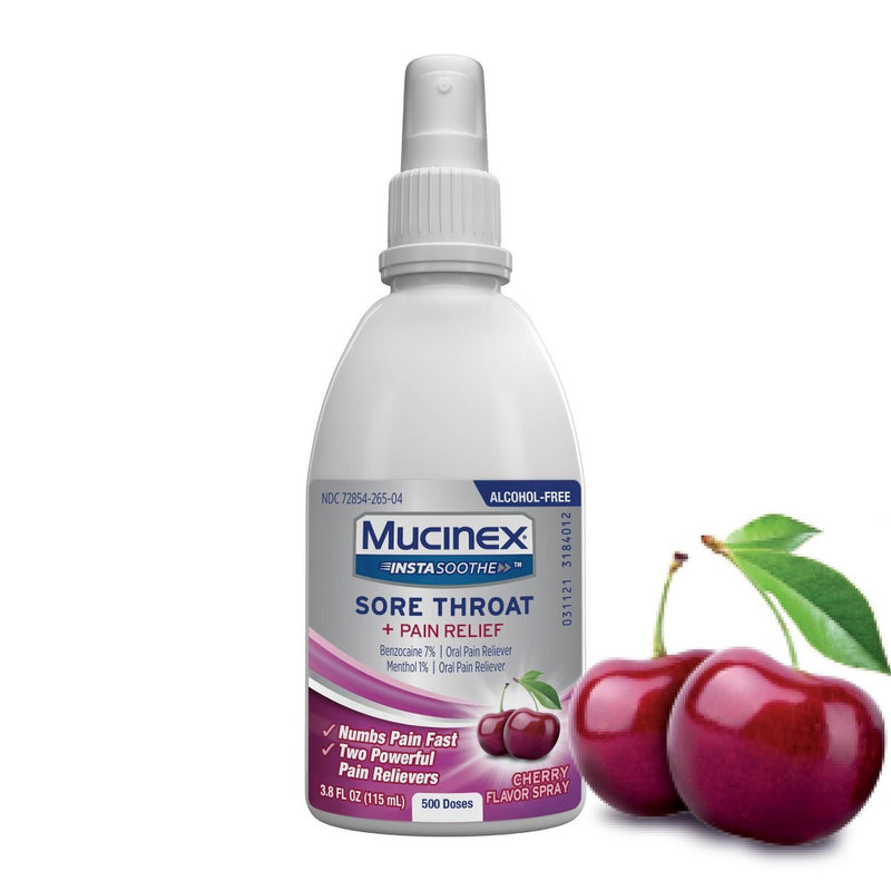 Mucinex Instasoothe Sore Throat & Pain Cherry Spray - 4 fl oz