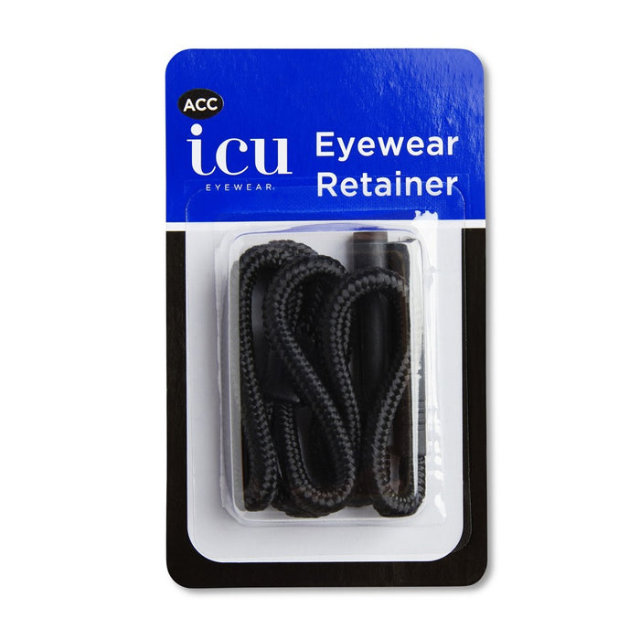 ICU Eyewear Black Active Eyeglass Rope with Rubber Tips - 1ct
