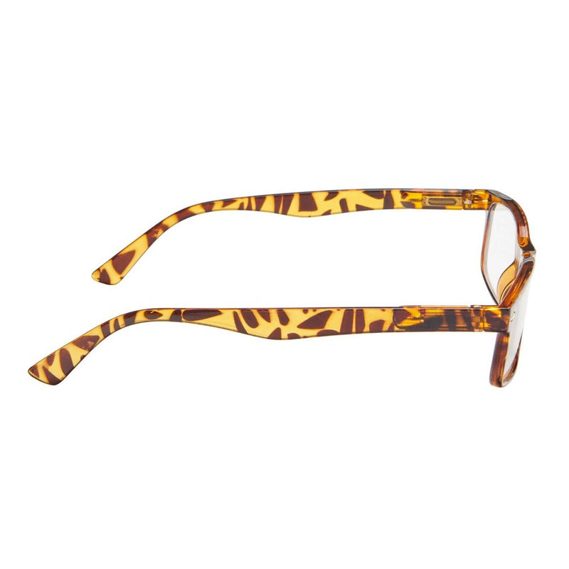 ICU Eyewear Plastic Rectangle with Metal Studs and Case +1.50