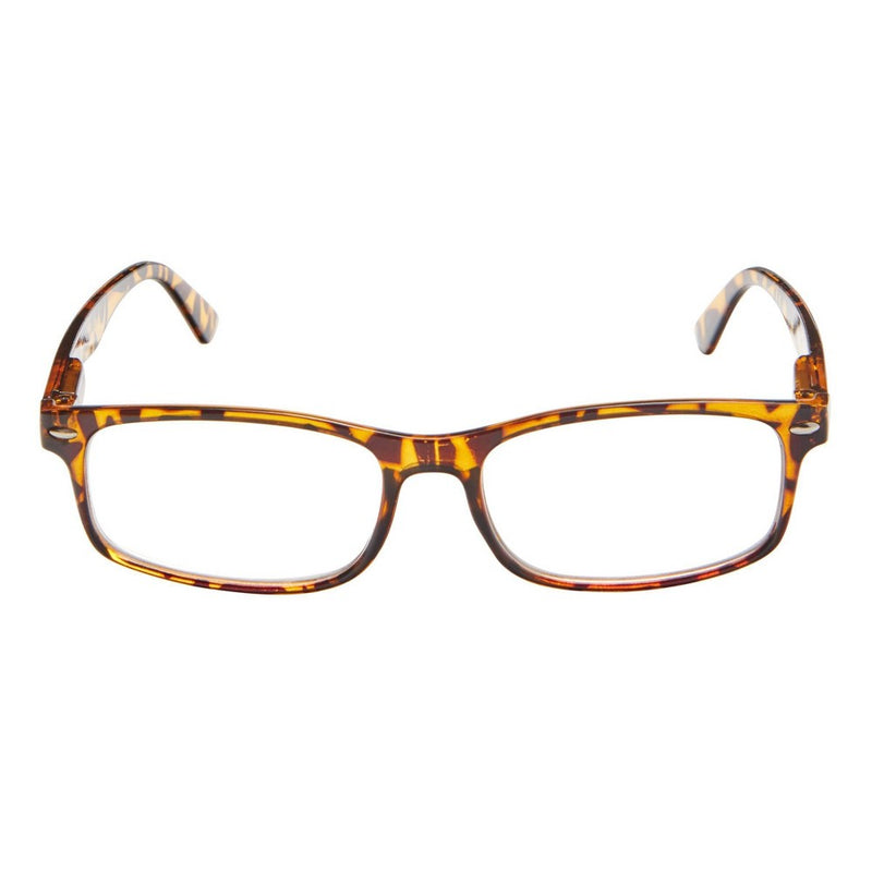 ICU Eyewear Plastic Rectangle with Metal Studs and Case +1.50