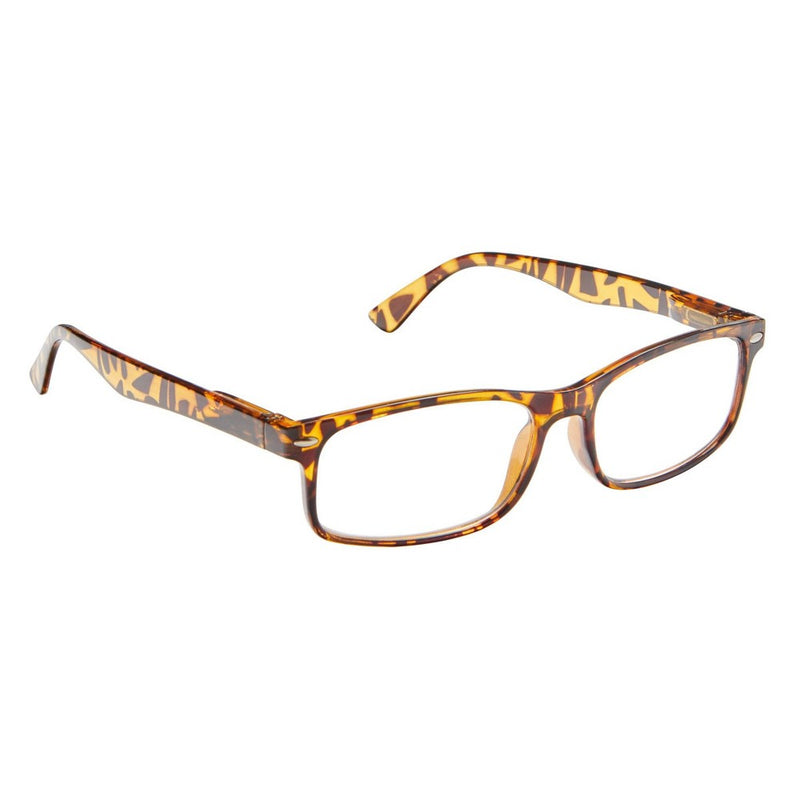 ICU Eyewear Plastic Rectangle with Metal Studs and Case +1.50