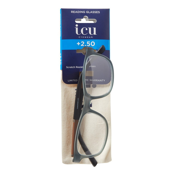 ICU Eyewear Bolton Reading Glasses +2.50 - 2ct