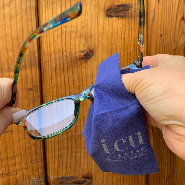 ICU Eyewear Microfiber Cleaning Cloth - Navy Blue3