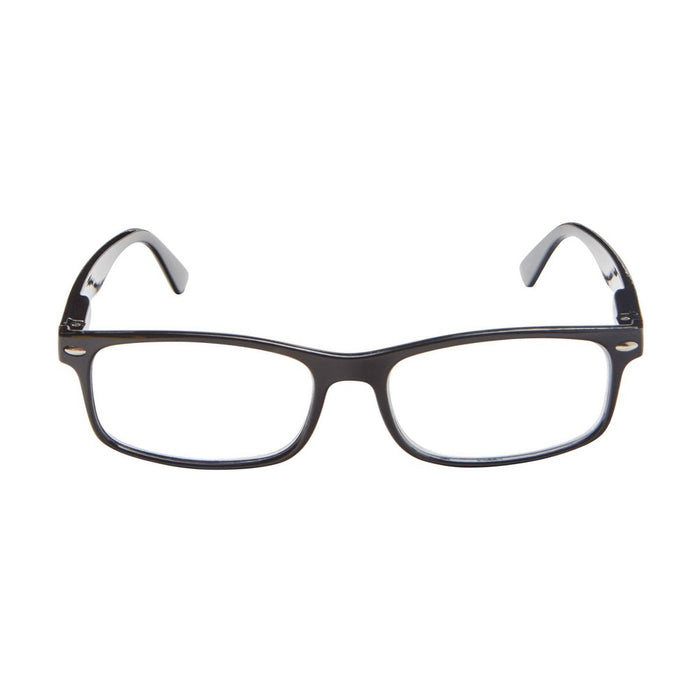ICU Eyewear Emeryville Plastic Rectangle Shiny Reading Glasses with Metal Studs +3.00