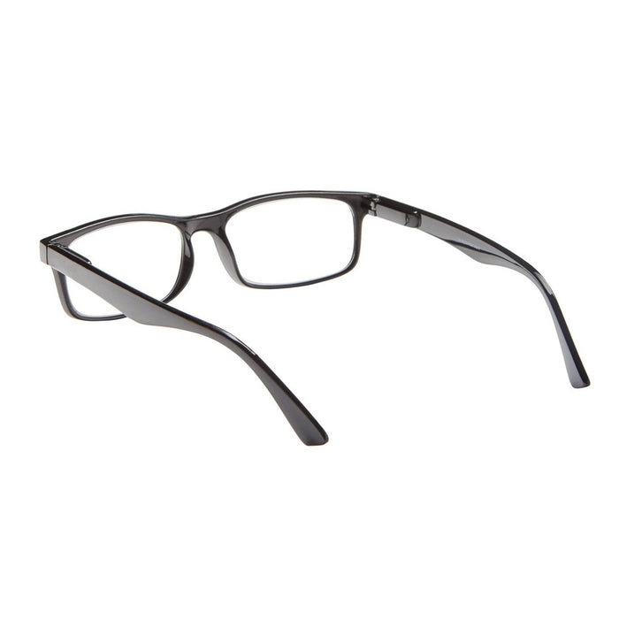 ICU Eyewear Emeryville Plastic Rectangle Shiny Reading Glasses with Metal Studs +3.00